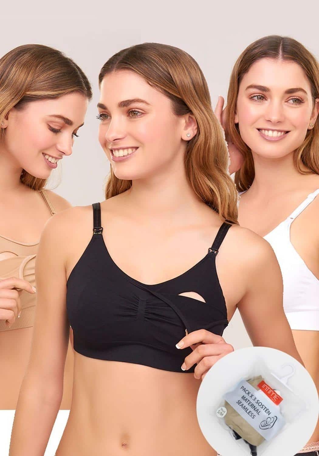 Sosten Maternal Seamless Surtido Pack 3 Lynette