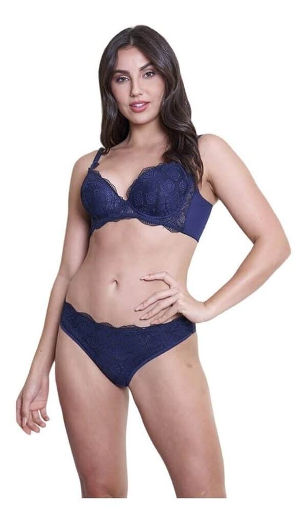Sosten De Encaje Push Up Removible Baziani D