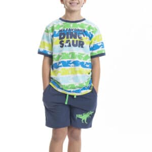 Pijama de verano con dinosaurios para niños