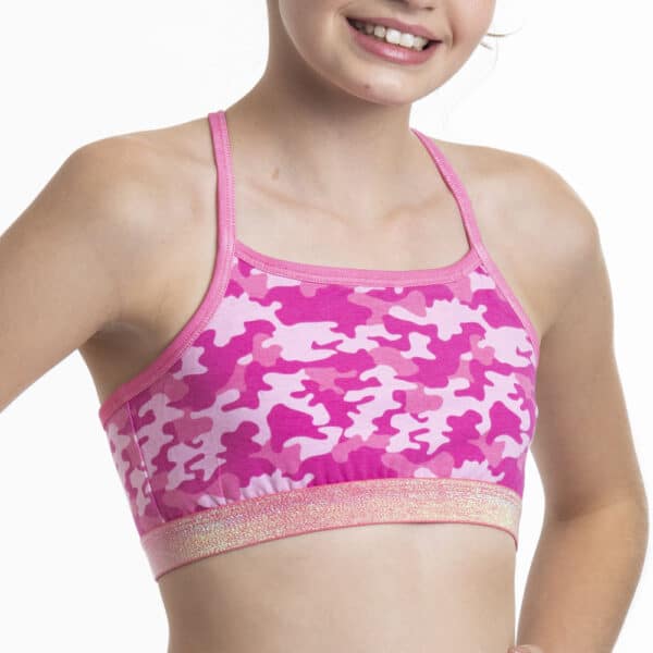 Top Infantil De Algodón Con Elástico Glitter