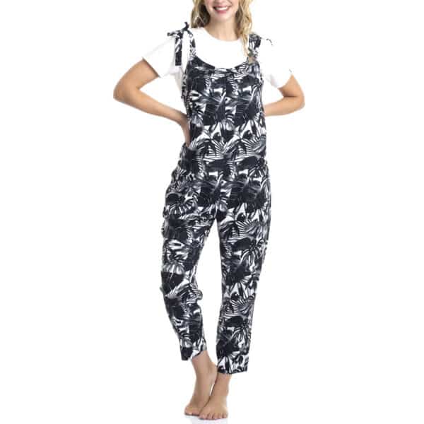 Pijama Jardinera De Viscosa Con Estampado Floreado - Imagen 4