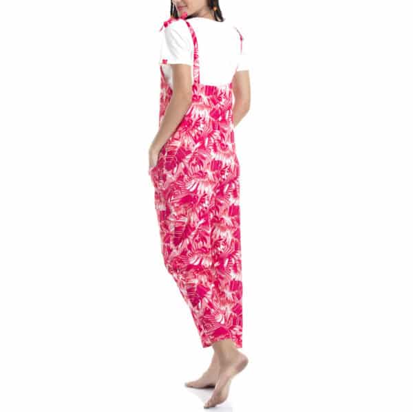 Pijama Jardinera en Viscosa con Estampado Floreado - Imagen 2