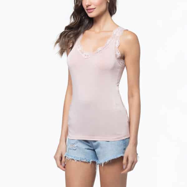 Camiseta Sin Mangas Bamboo Encaje - Imagen 3