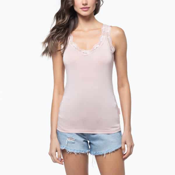Camiseta Sin Mangas Bamboo Encaje - Imagen 4