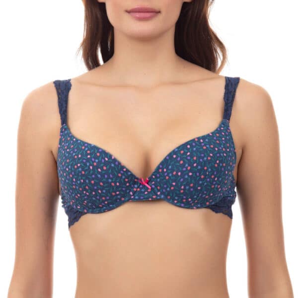 Sostén Push-Up de Algodón Estampado