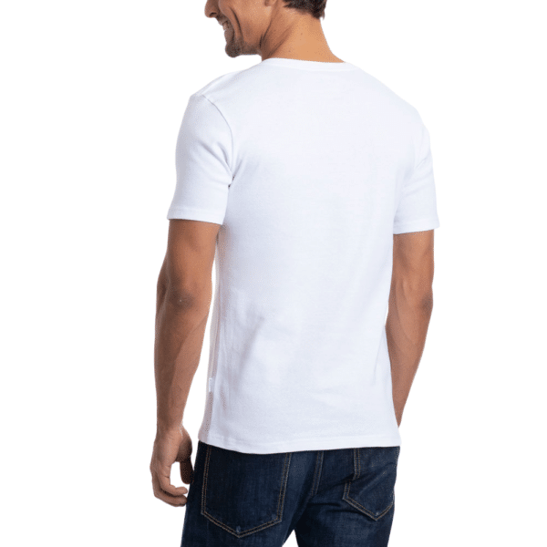 Camiseta Cotton Rib Manga Corta Cuello En V - Imagen 2