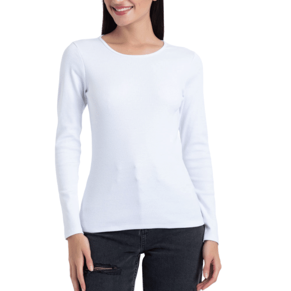 Camiseta Cotton Rib Manga Larga