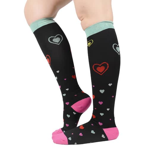 Bucaneras de Compresión Corazones Pequeños Colores