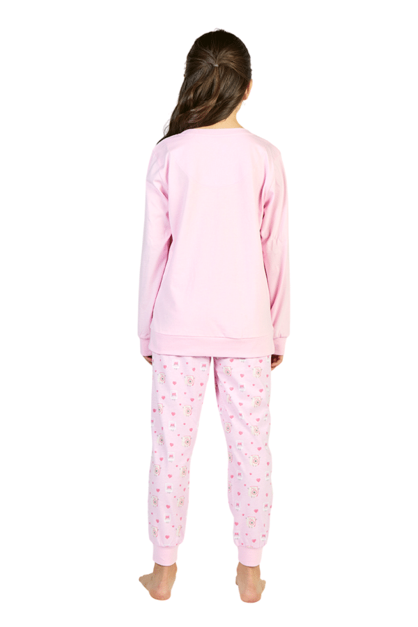 Pijama Cotton Niña con Estampado y Bordado - Imagen 7