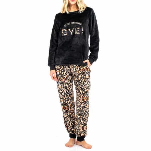 Pijama Estampado Leopardo Polar Lady Genny