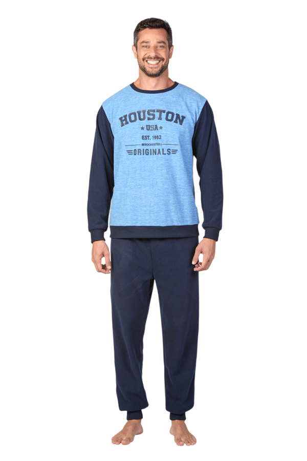 Pijama Micropolar Hombre Dos Tonos
