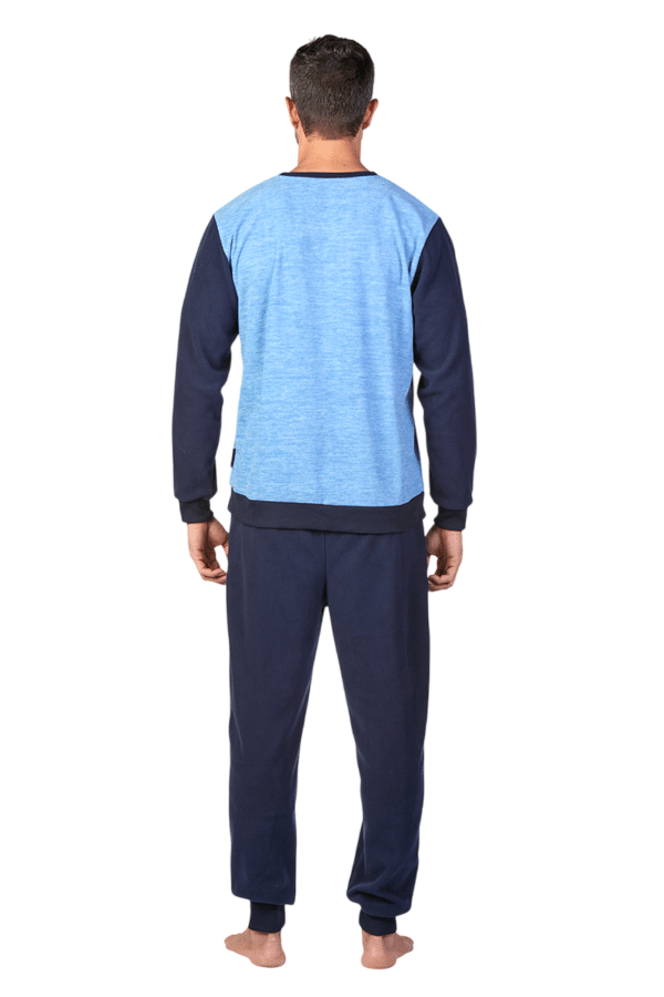 Pijama Micropolar Hombre Dos Tonos - Imagen 2