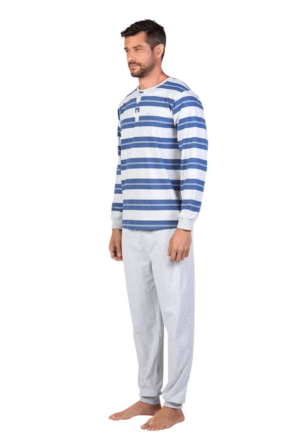 Pijama De Hombre Algodón a Rayas - Imagen 3