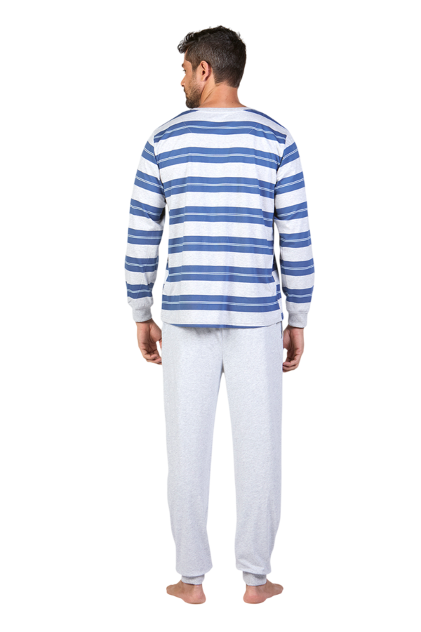 Pijama De Hombre Algodón a Rayas - Imagen 2