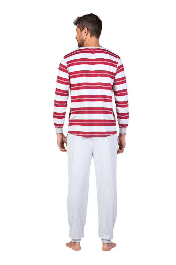 Pijama De Hombre Algodón a Rayas - Imagen 7