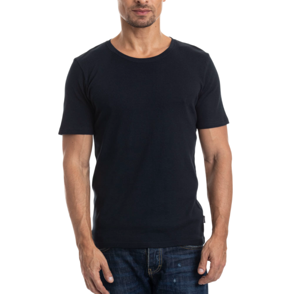Camiseta Cotton Rib Cuello Redondo Manga Corta