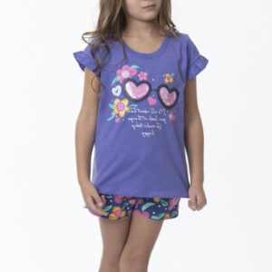 Pijama Cotton Estampado Corazon