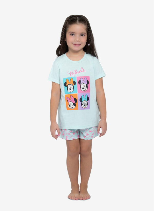 Pijama Cotton Con Diseño De Minnie