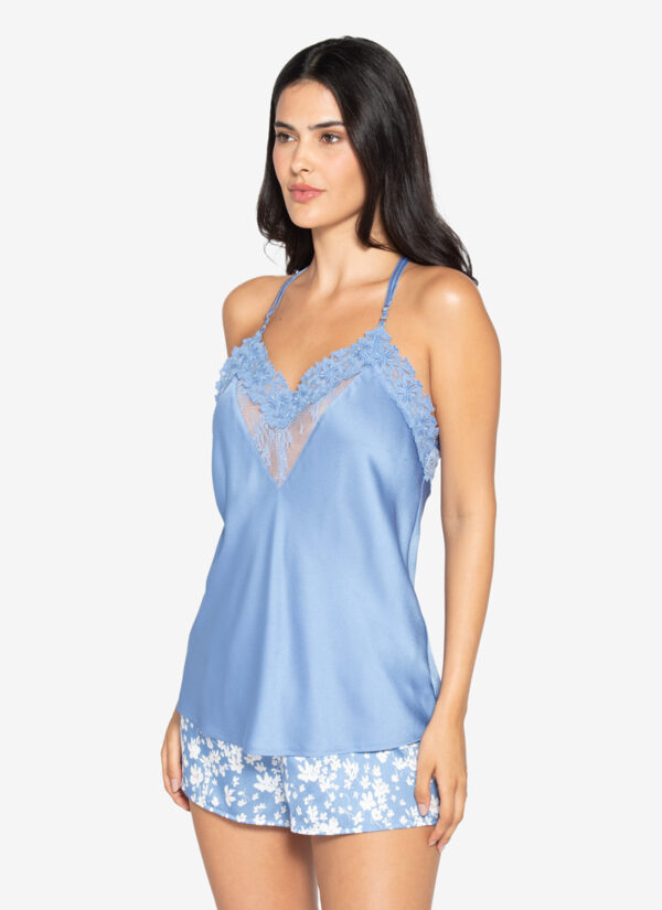 Pijama Satín Floral Mujer - Imagen 2