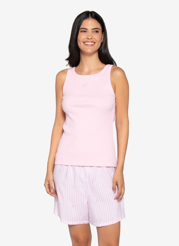 Pijama Short Algodón Y Viscosa - Imagen 4