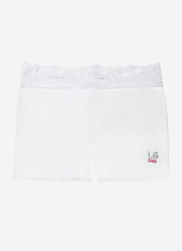 Pantaleta Infantil De Algodón Con Encaje - Imagen 4
