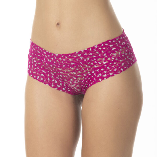 Pantaleta De Encaje Con Detalles Plateados