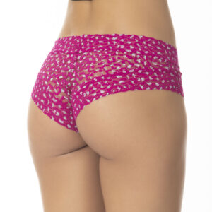 Pantaleta De Encaje Con Detalles Plateados - Imagen 3