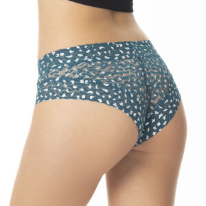 Pantaleta De Encaje Con Detalles Plateados - Imagen 9