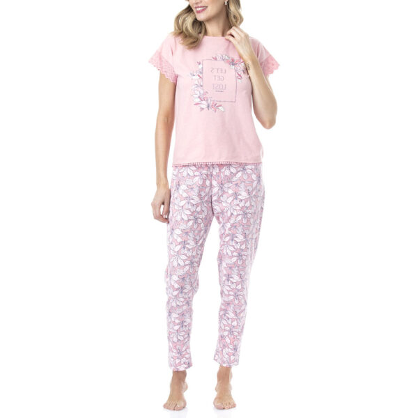 Pijama Estampado De Algodón Y Viscosa Para Mujer - Imagen 6