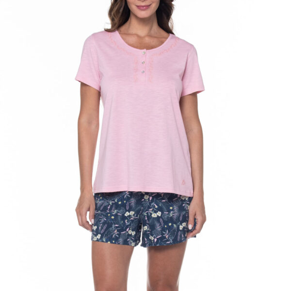 Pijama Con Polera Y Short Estampado - Imagen 4