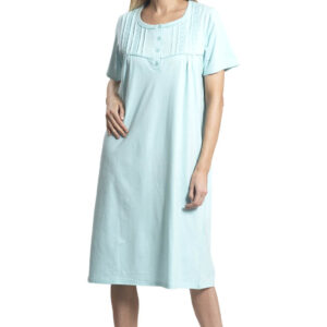 Camisa algodón liso con alforzas y pasacinta
