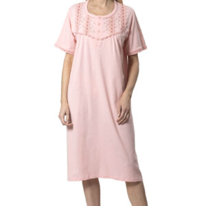 Camisa Algodón Liso Con Pasacinta Macrame Y Bordado