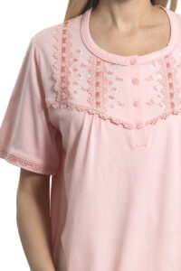 Camisa Algodón Liso Con Pasacinta Macrame Y Bordado - Imagen 3