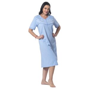 Camisa Algodón Liso Con Bordado