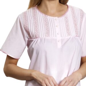Camisa Popelina Con Broderie Manga Corta Tallas Grandes - Imagen 2