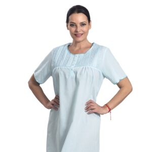 Camisa Popelina Con Broderie Manga Corta Tallas Grandes - Imagen 5