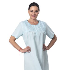 Camisa Popelina Con Broderie Manga Corta Tallas Grandes - Imagen 7