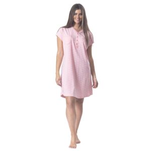 Camisola Algodón Estampado Estrellas Manga Corta Con Botones