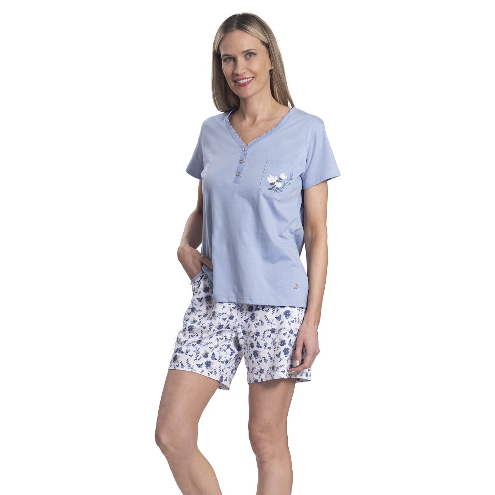 Pijama Algodón Short y Top con Botones | Sueño Ligero - Imagen 3