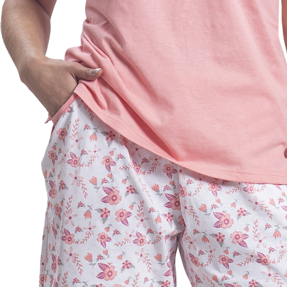 Pijama Algodón Short y Top con Botones | Sueño Ligero - Imagen 6
