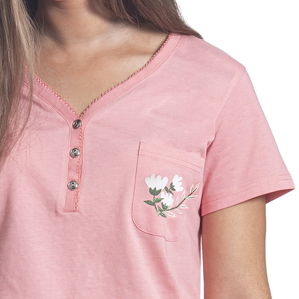 Pijama Algodón Short y Top con Botones | Sueño Ligero - Imagen 7