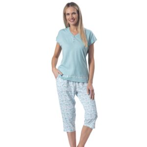 Pijama Algodón Capri Estampado Elefantes | Sueño Dulce