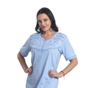 Camisa Algodón Liso Con Bordado - Imagen 3