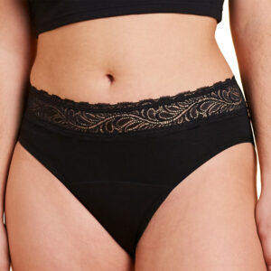 Calzón Menstrual Tiro Alto Encaje Flujo Intenso | Seguridad Y Estilo