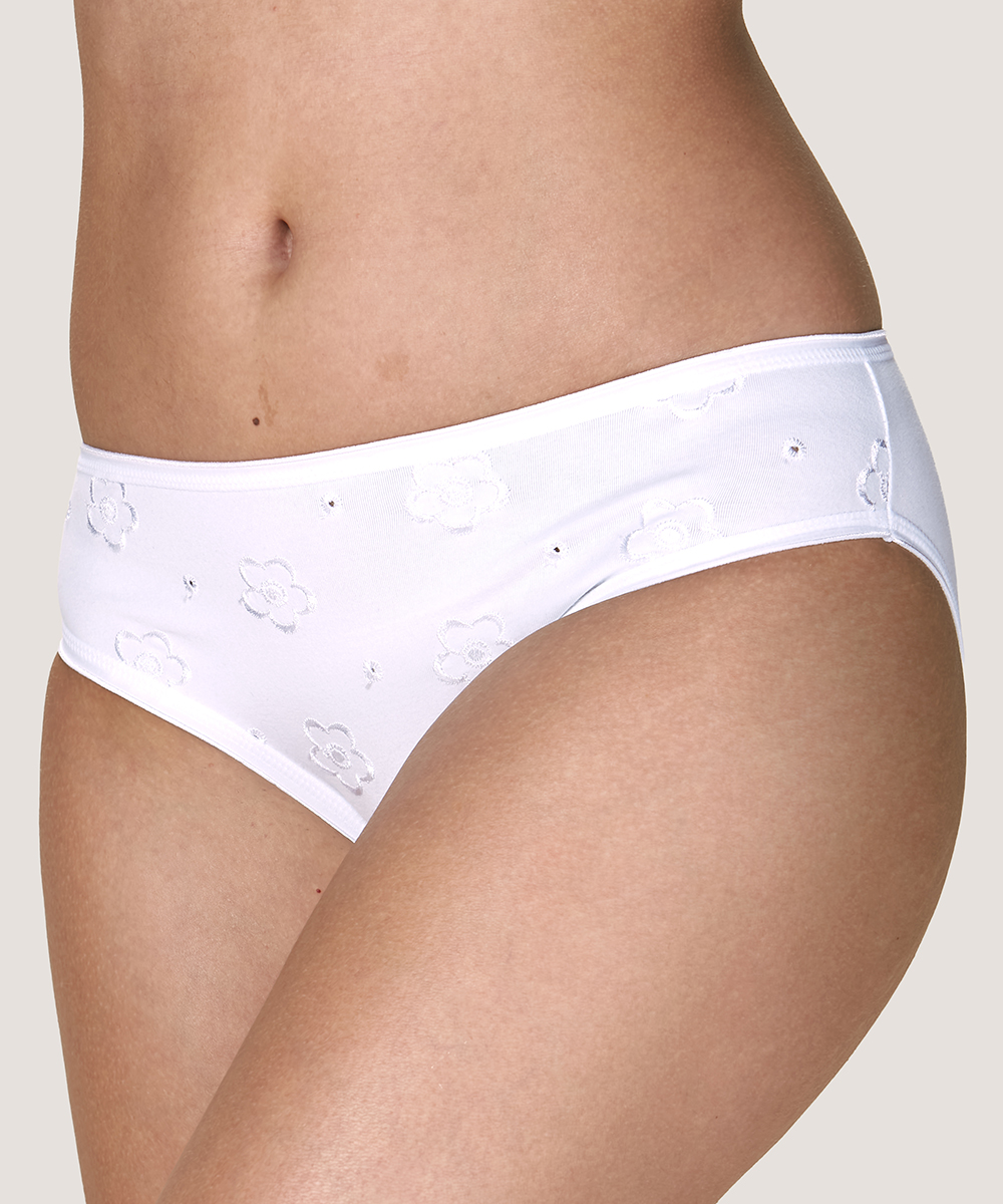 Calzón Bikini Algodón Bordado | Comodidad Diaria