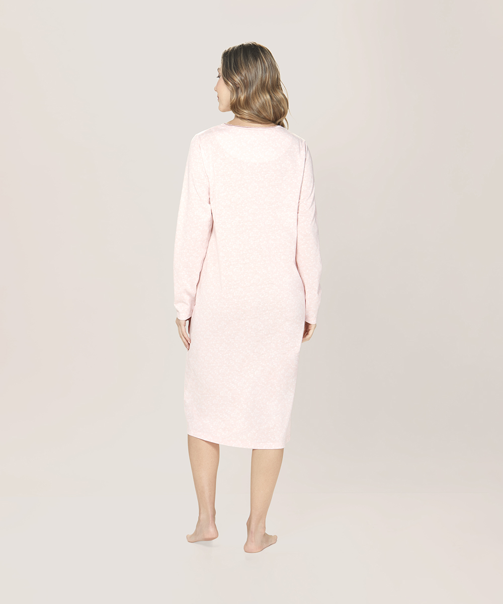 Camisa Cotton Floral Lady Genny | Comodidad Nocturna - Imagen 3