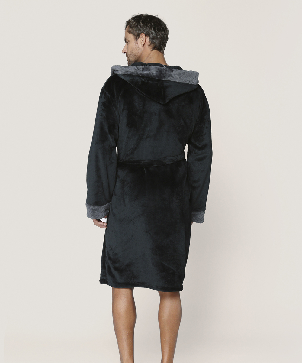 Bata Polar Hombre Con Gorro | Calidez Y Comodidad - Imagen 3