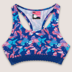 Top De Algodón Estampado Con Encaje