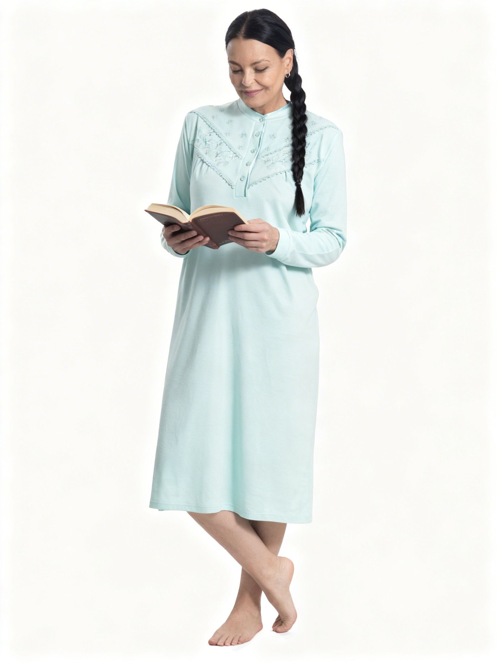 Camisa de dormir con bordado MON AMOUR | Máxima Suavidad - Imagen 5