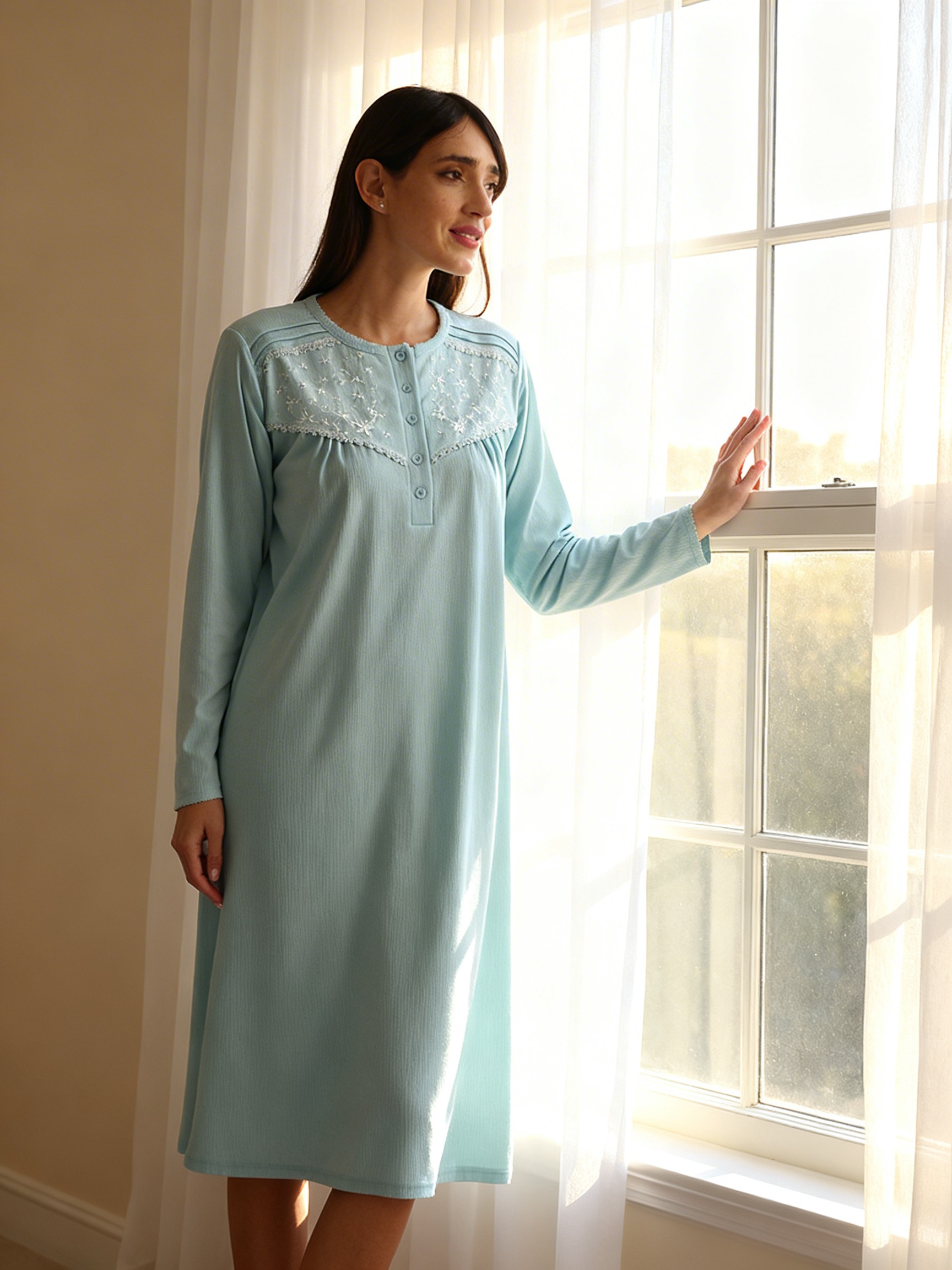 Camisa algodón acanalado con bordado | Confort y Suavidad - Imagen 3